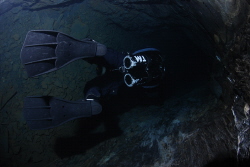 Diver in a german slate mine by Andy Kutsch 